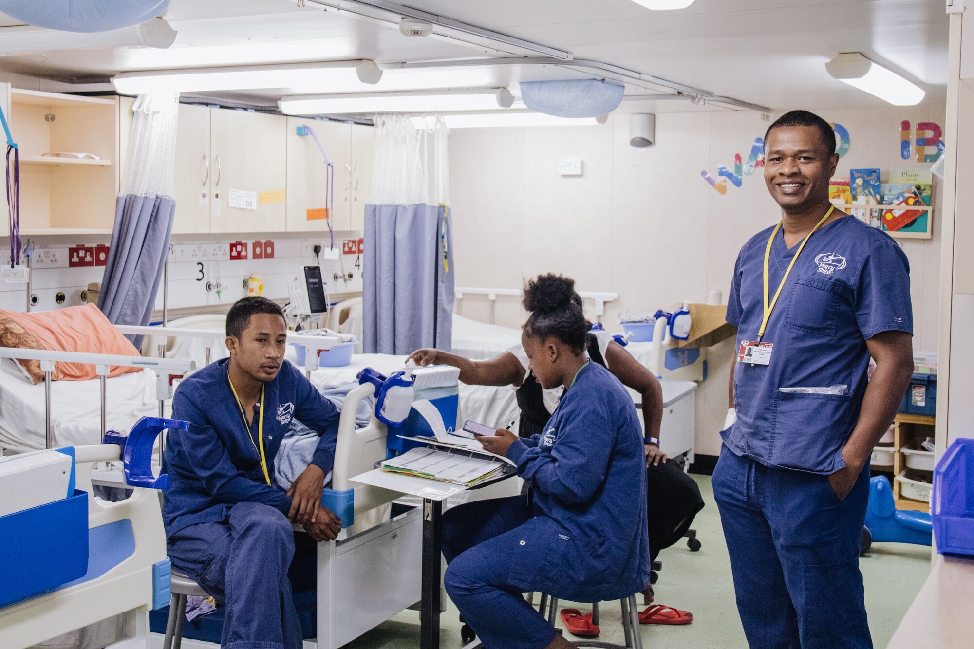 Ombyggnad
Fartyget, som ursprungligen byggdes som en färja, byggdes om till ett sjukhusfartyg och har varit i tjänst hos Mercy Ships sedan 2007.